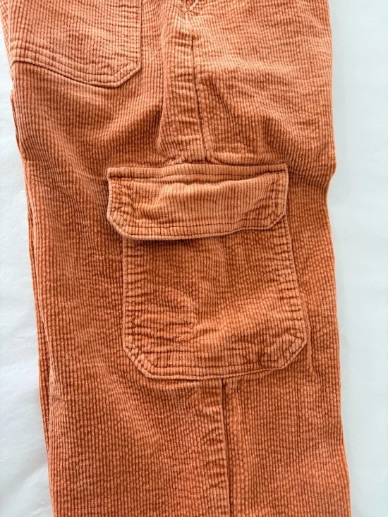 KanCan Retail $90 90s Cropped Wide Leg Corduroy Cargo Pants Sz 24 Sherry - Picture 10 of 14
